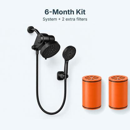 Epura 6-Month Kit: shower system plus 2 extra filters