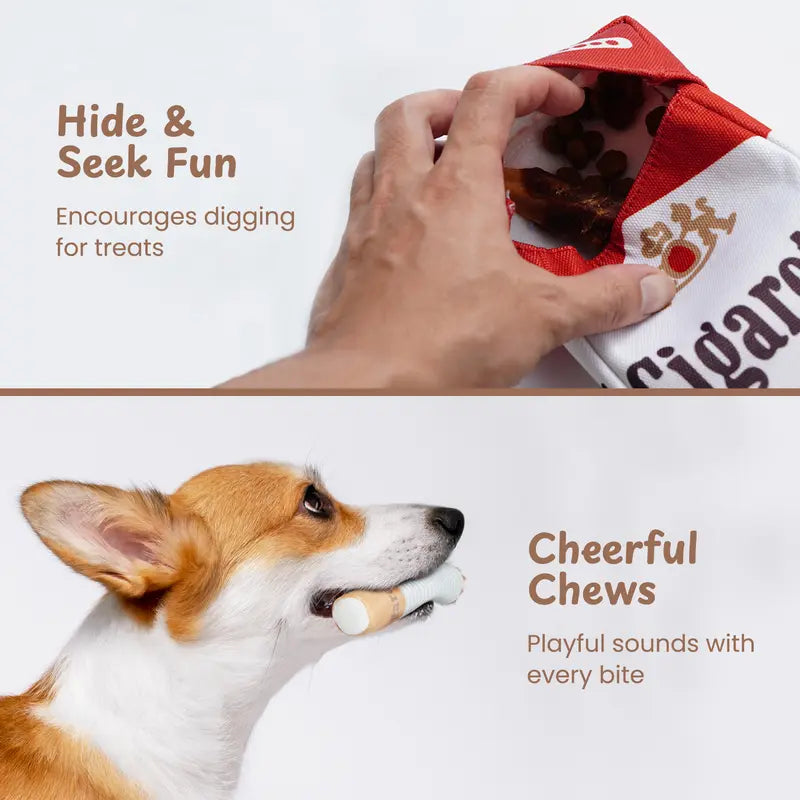 3 Packs Squeaky Puff Stick Dog Toys