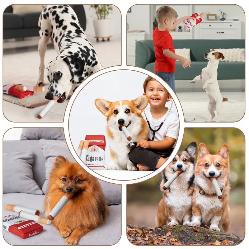 3 Packs Squeaky Puff Stick Dog Toys