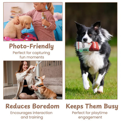 3 Packs Squeaky Puff Stick Dog Toys