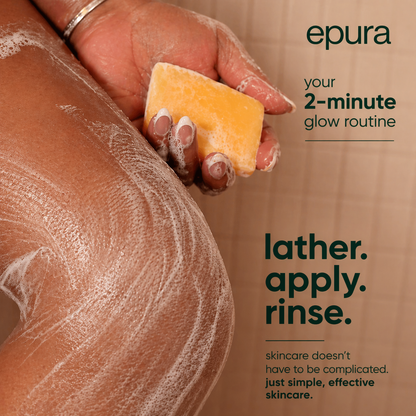 Epura™ lemon, turmeric & kojic acid brightening soap