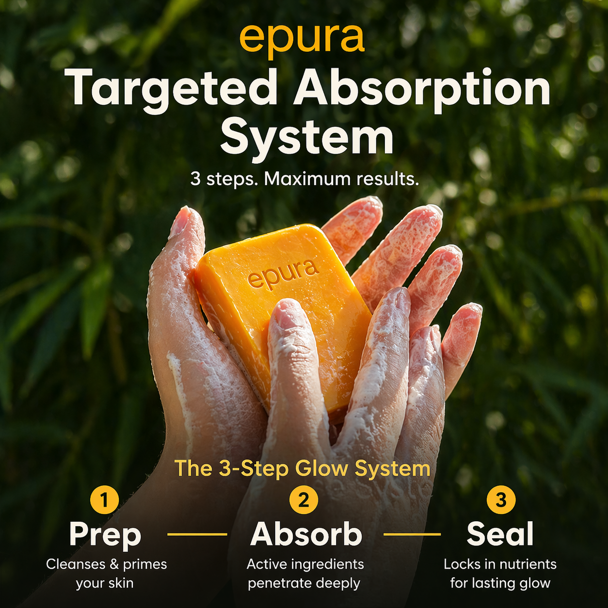 Epura™ lemon, turmeric & kojic acid brightening soap
