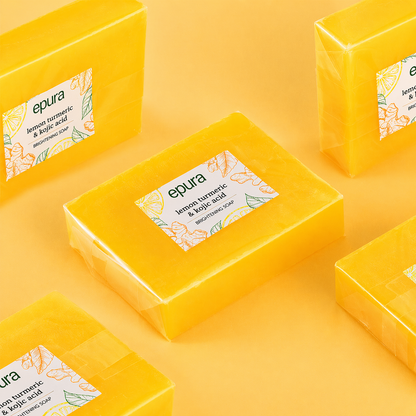 Epura™ lemon, turmeric & kojic acid brightening soap